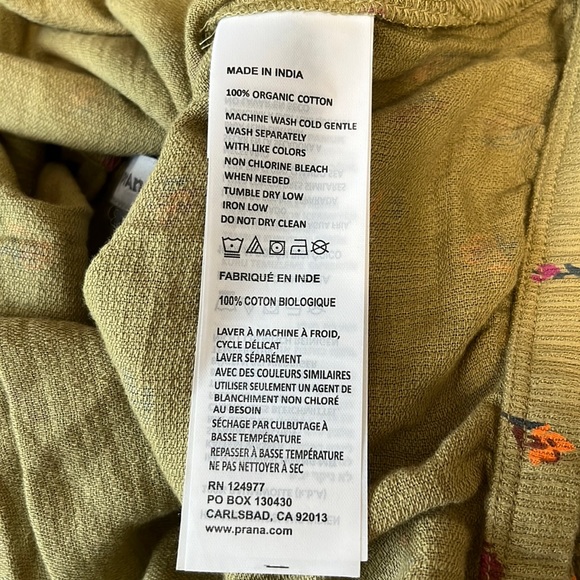 Prana Sweet Grass Meadow Little Palm Organic Cotton Cami Size XL - Picture 10 of 10